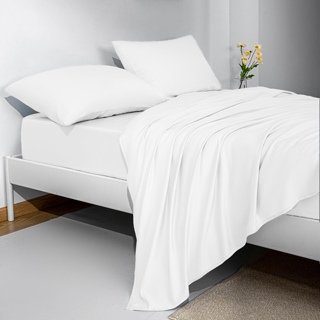 SONORO KATE 4Piece Luxury Bed Sheets Set, 1800 Series Microfiber Bed